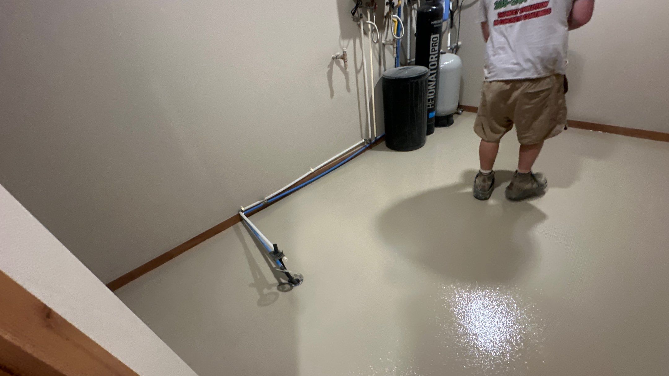 Patio & Laundry Room Transformation using Trail Mix 1/8" Chip by Croc Coatings, LLC