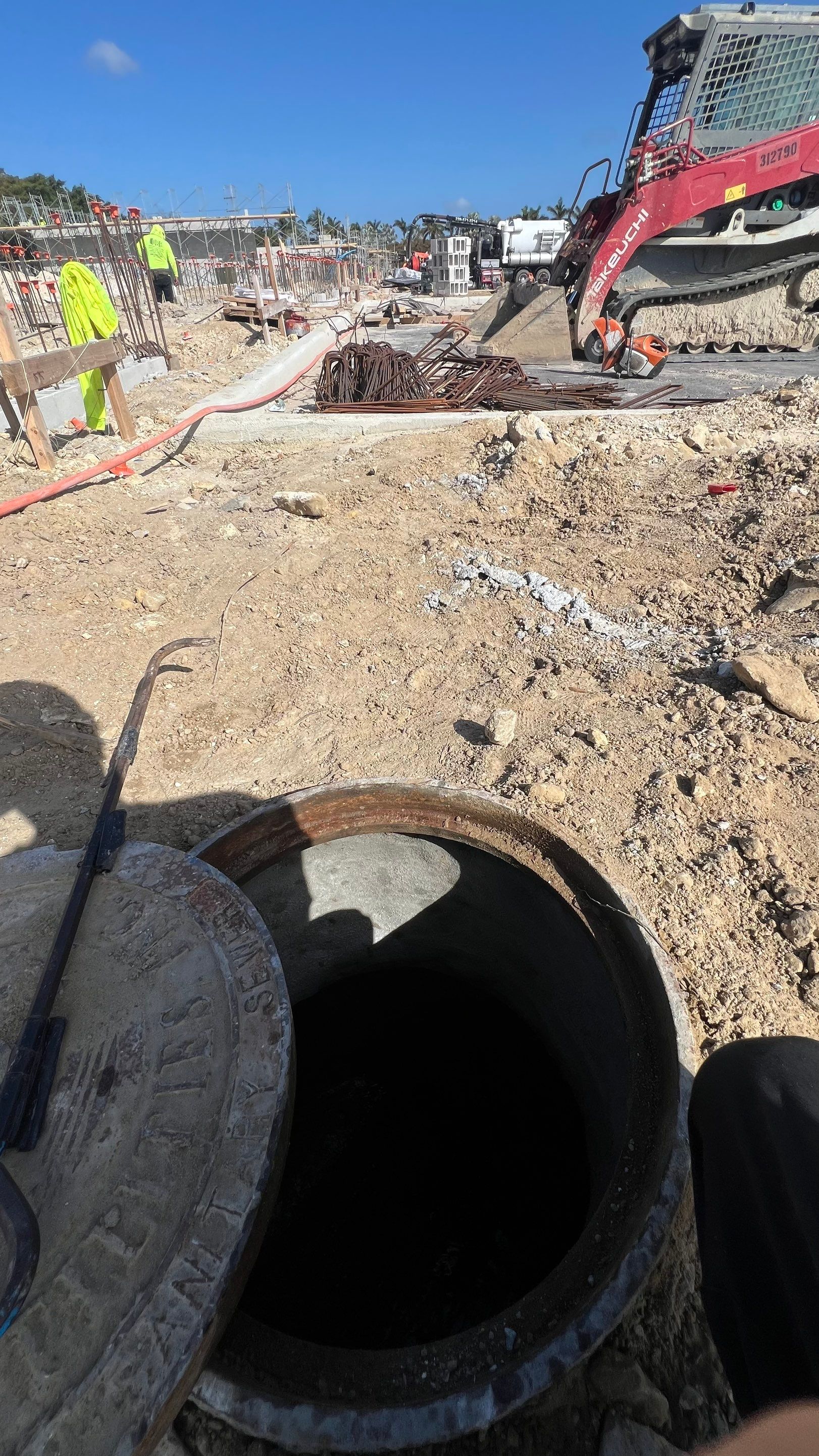 New Commercial Construction Sewer System Cleaning by APS Power & Water