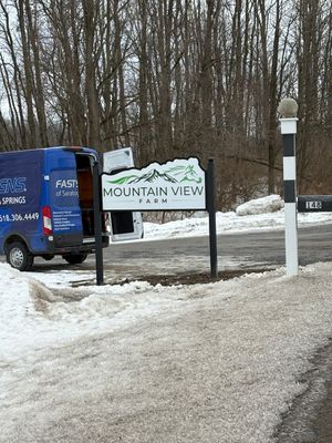 Mountain View Farm MDO Sign Installation in Gansevoort, NY