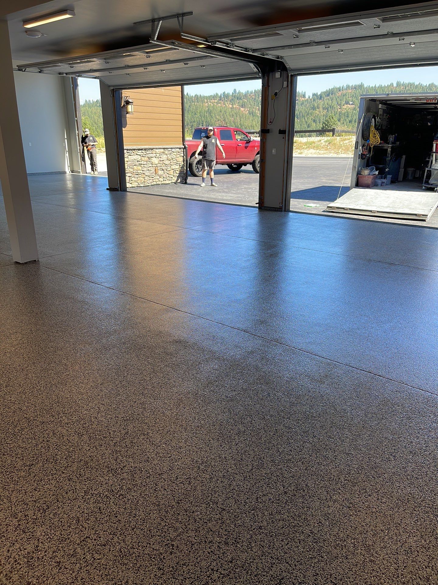 Garage Transformation using Domino by Croc Coatings, LLC