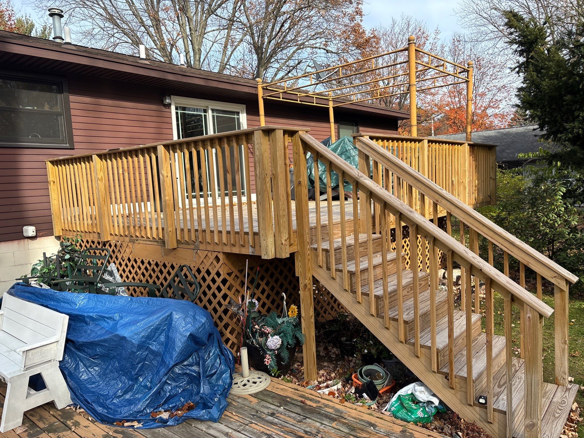 Deck Staining Project Completed in Muskegon, Michigan 49444 by Gordon Painting