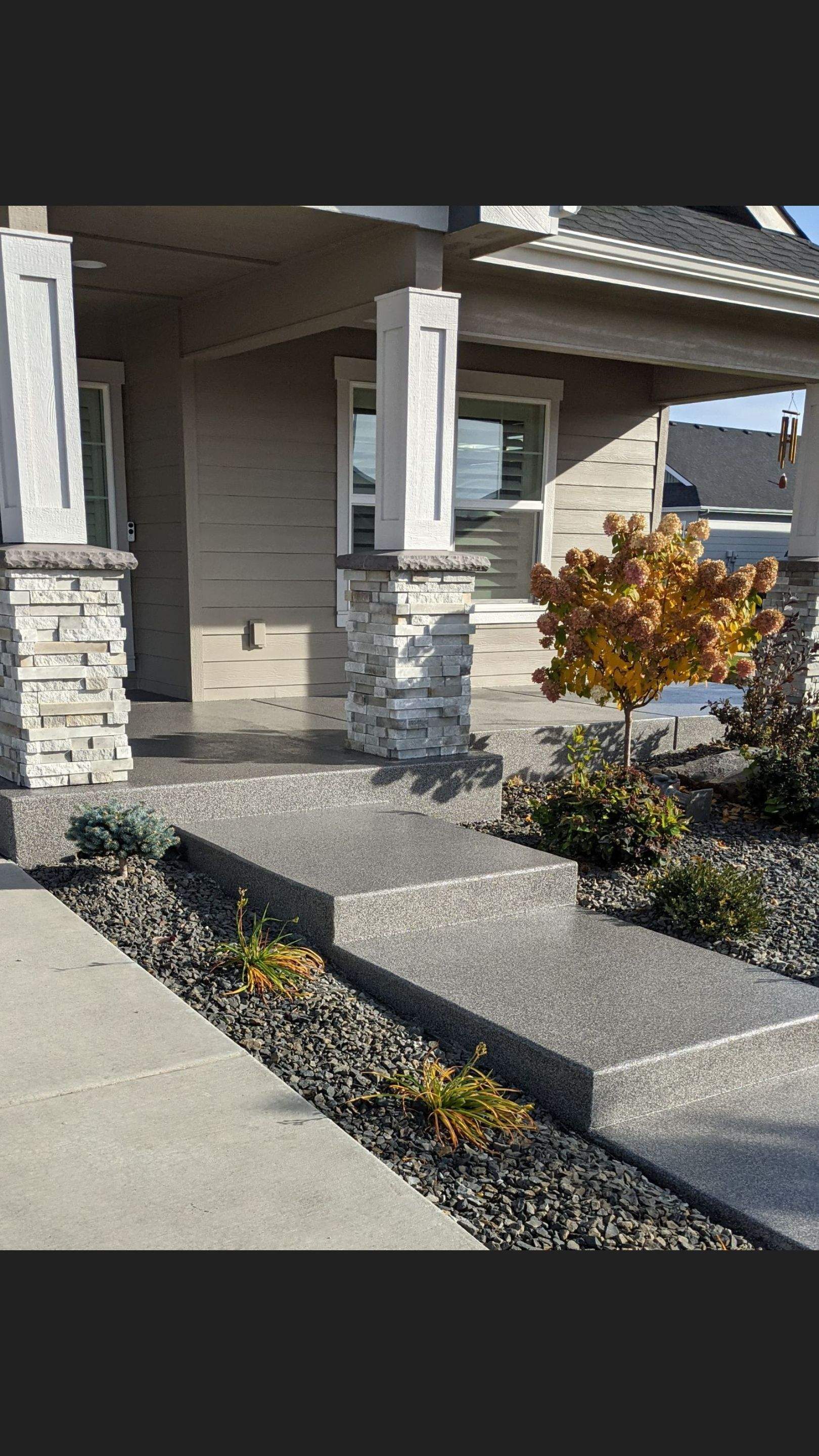 Patio and Walkway using Croc Custom Color 1/8" Chip by Croc Coatings, LLC
