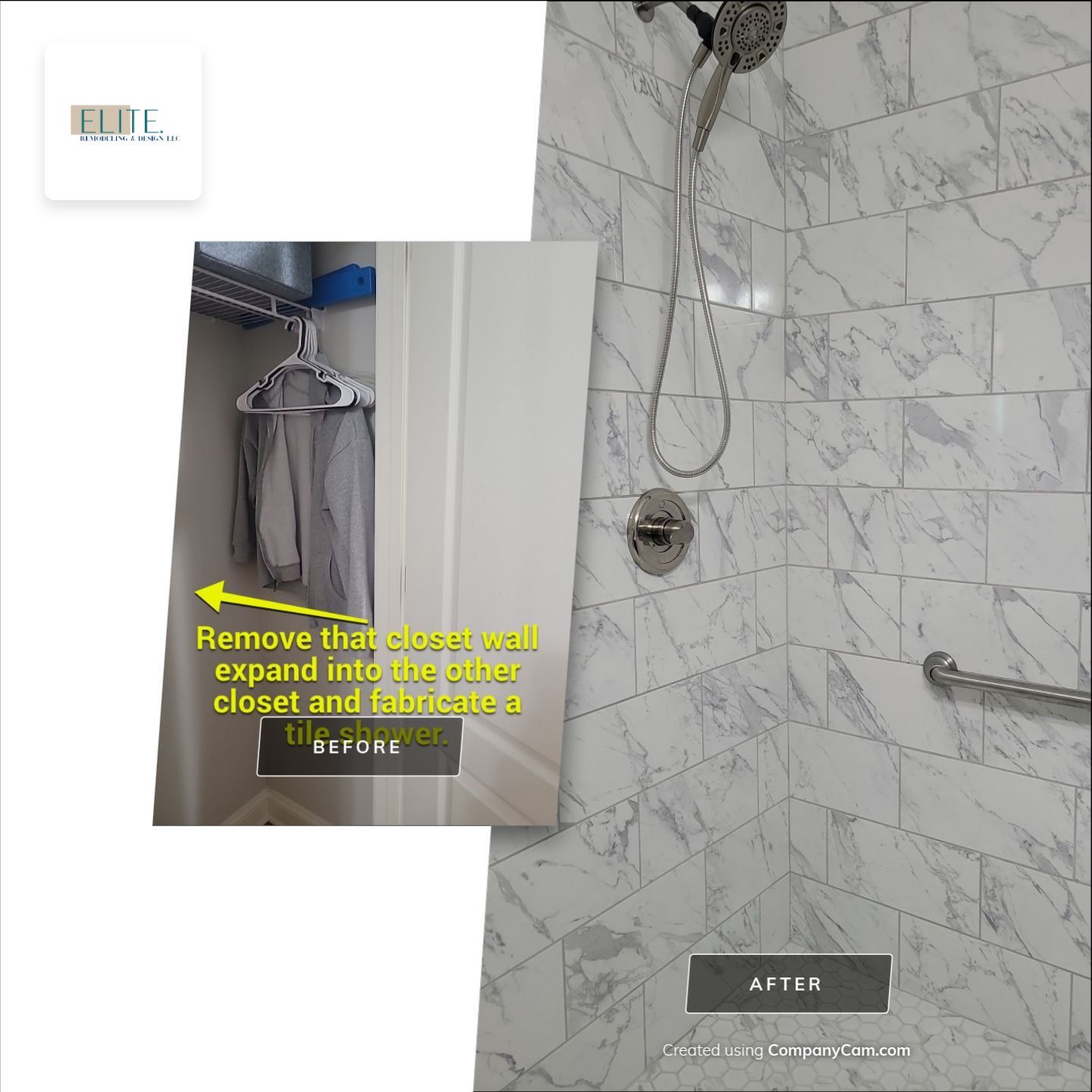 A Pathway to Possibility – Turning a Half Bath into a Full Retreat in Holly Springs by Elite Remodeling and Design LLC