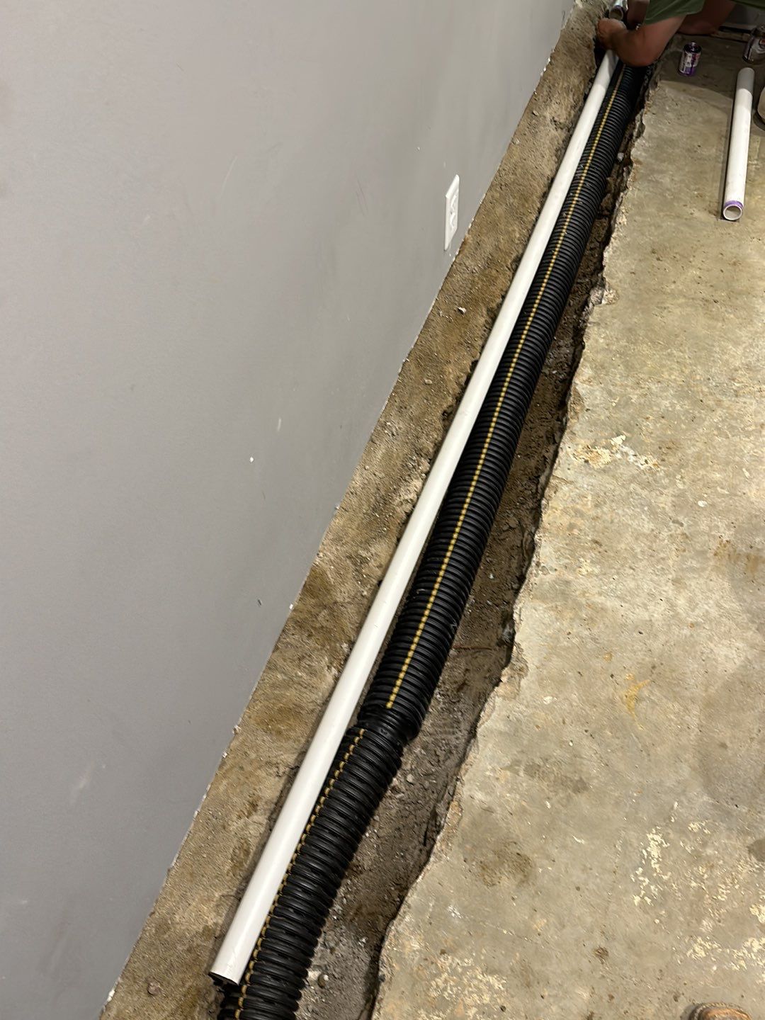 Interior Drain Tile in St. Louis Park by Waterproofing Northeast