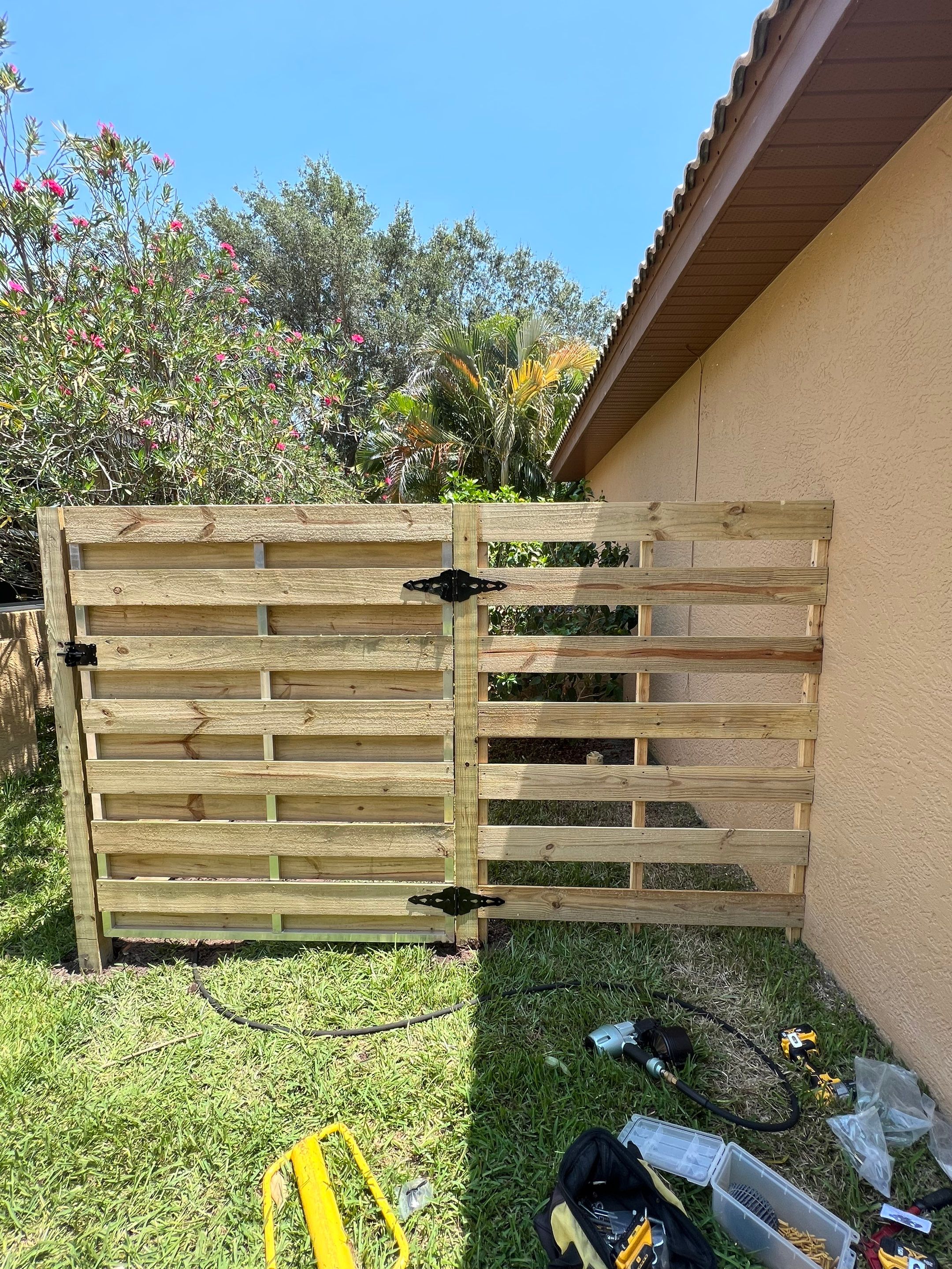 Osprey, FL 6ft. Tall Treated Horizontal Shadowbox Wood Fence by Asap fence and gates, LLC