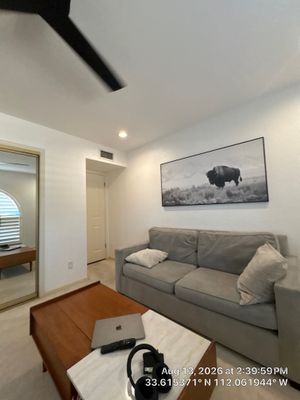 Phoenix Home Office and Media Room With Custom Shutters