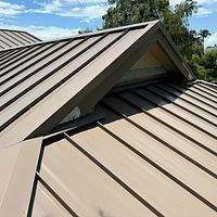 24ga 1.5" Mechanical Seam Buckskin  by Total Roofing System The Metal Roof Experts