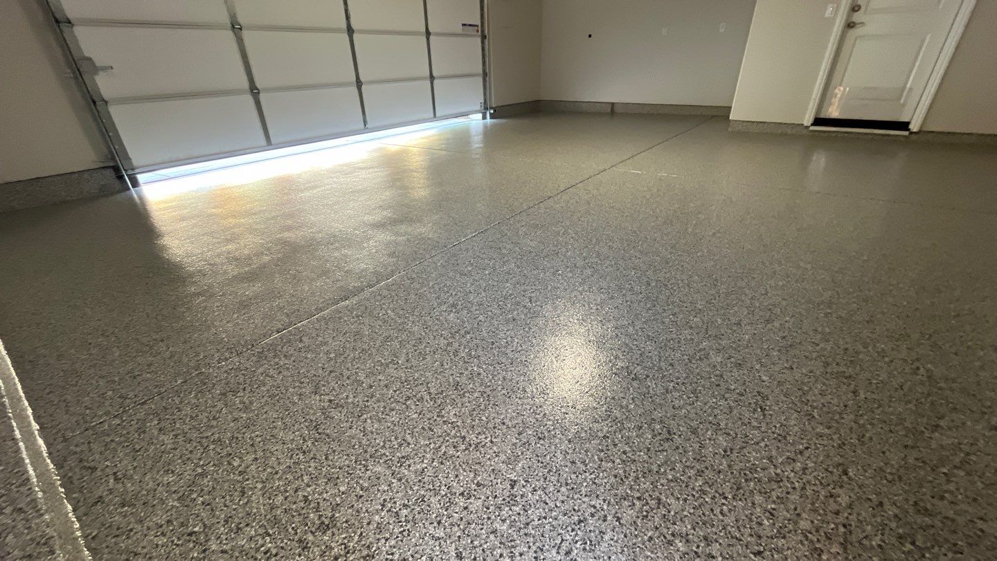 Garage Storage & Concrete Coating in Lathrop California  by Lancaster Painting