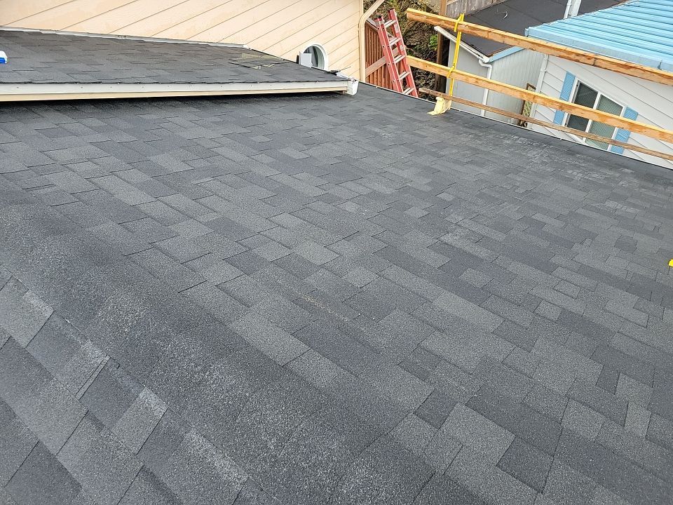 Residential Roofing Installation using Malarkey Highlander with Vented Ridge by Orezona Building & Roofing Company, Inc.