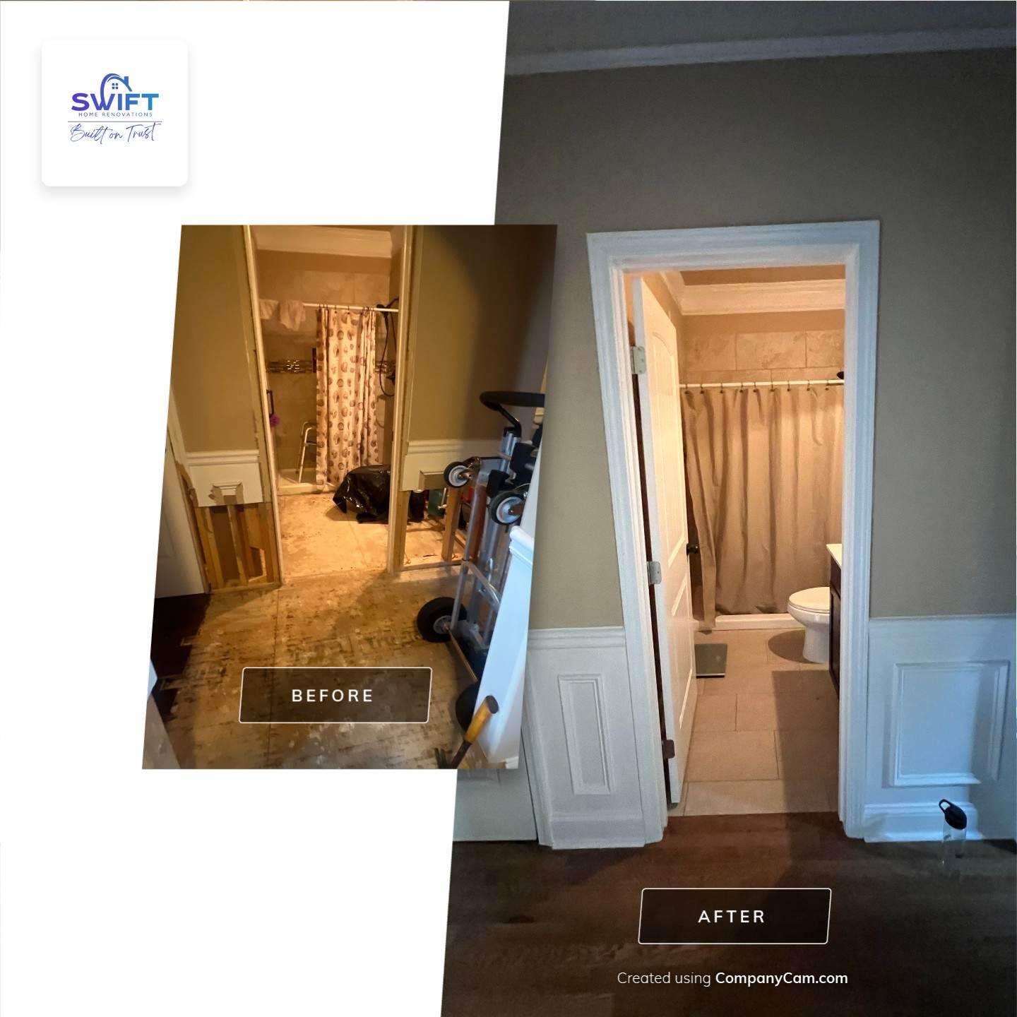 Multi-Room Interior Renovation and LVP Flooring Installation in Atlanta by Swift Home Renovations 