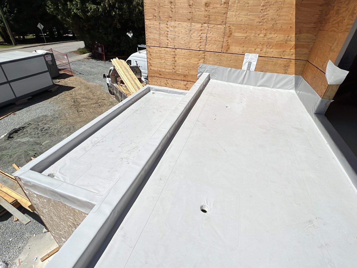 Residential Roofing Installation using Durolast roofing membrane by Top Notch Roofing Inc