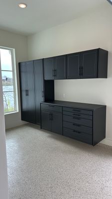 Jed W. went with Black powder coat on his cabinets. 