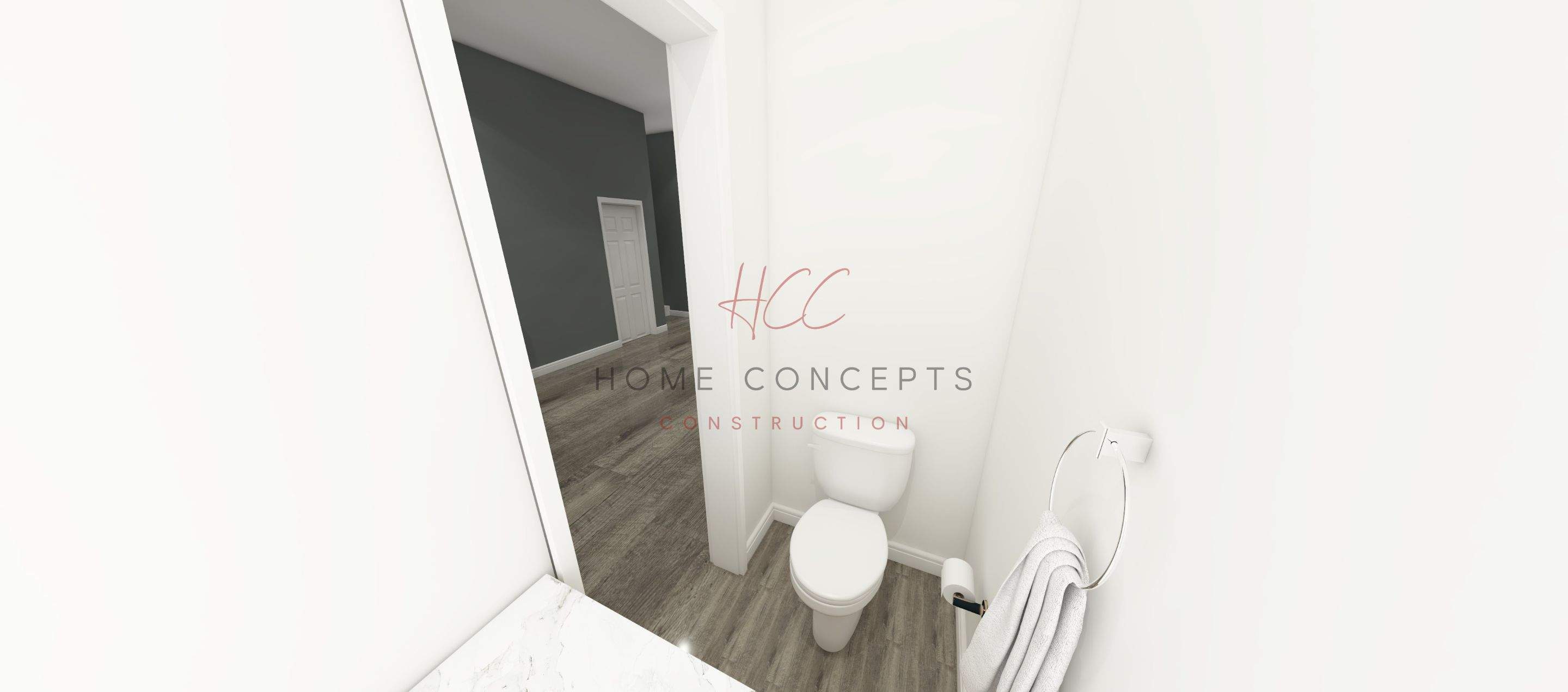 Basement Remodel using Wood by Home Concepts Construction
