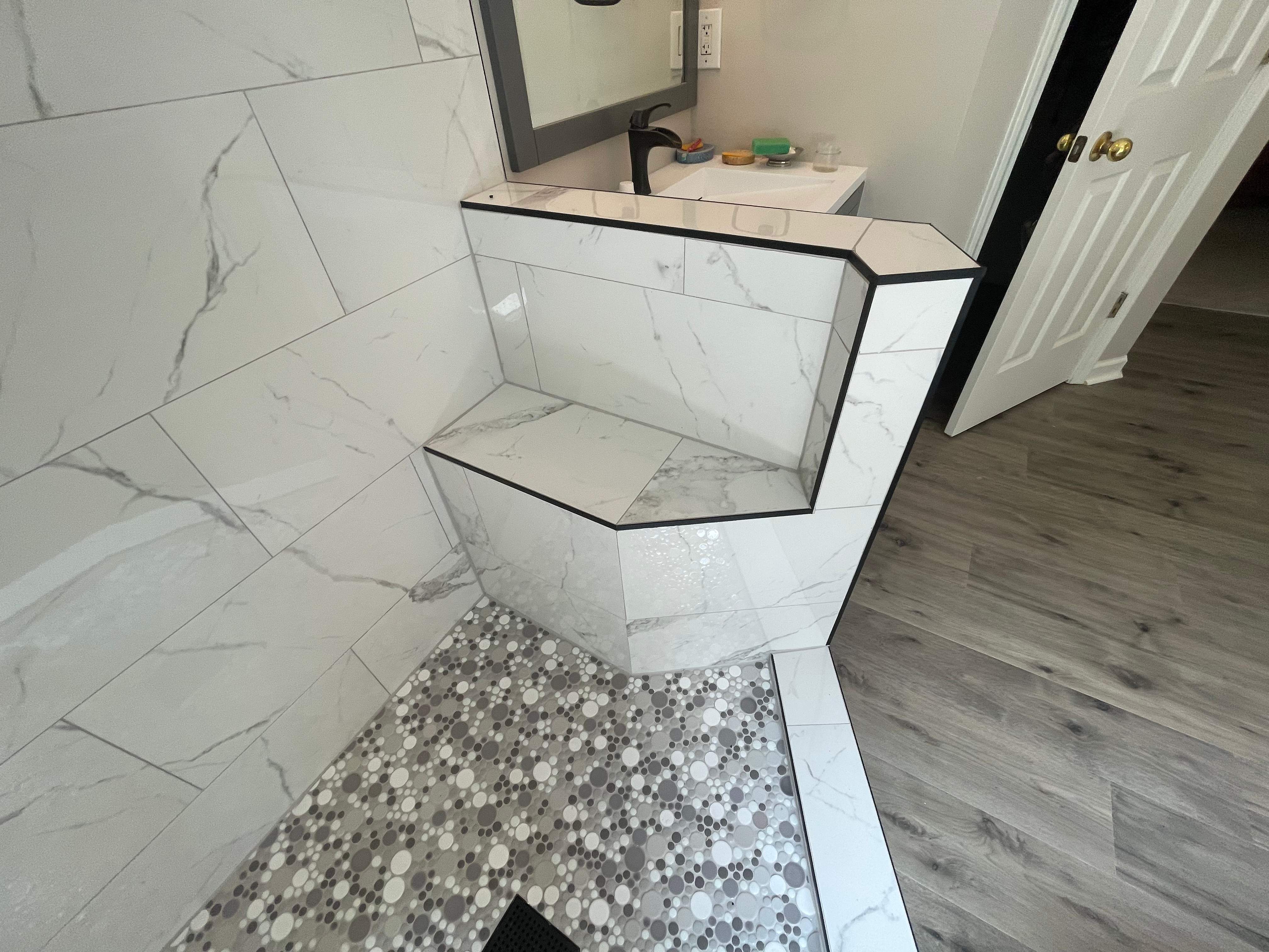 Master bathroom renovation by Prudencio