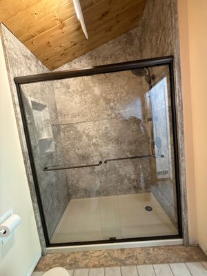 Jacuzzi Bath and Shower Remodel With Marble Surround in Thompsonville