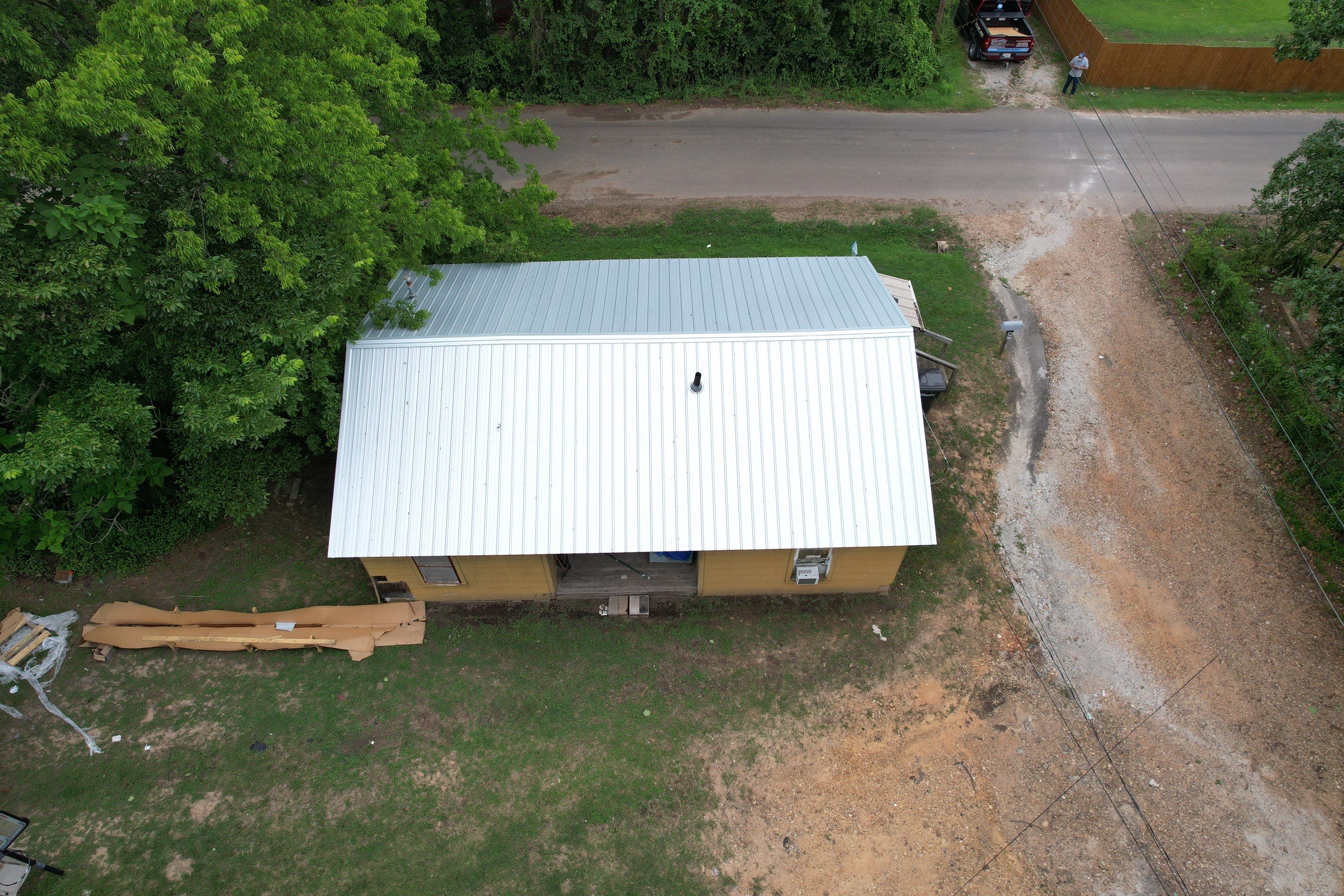 Residential Roofing Installation using 29 Gauge Galvalume Metal by Hostetler Roofing