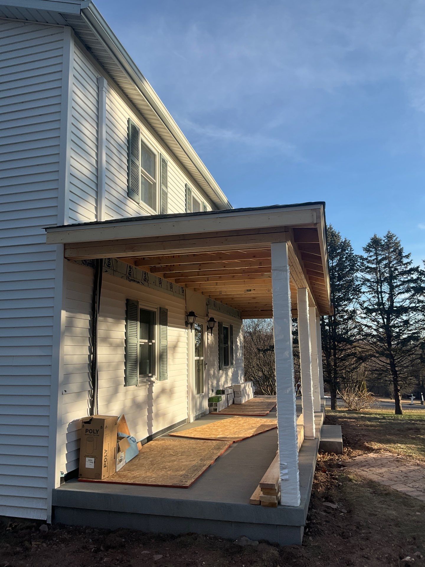 Custom Front Porch Addition in Ringtown by Esh Builders