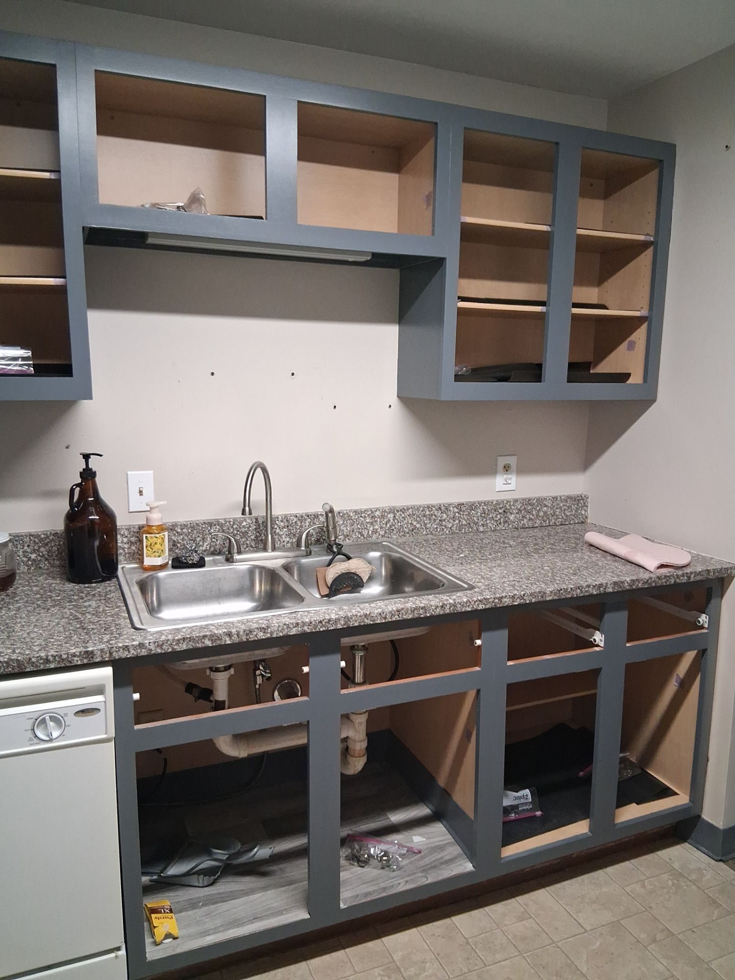 Kitchen Cabinet Refinishing and Shaker-Style Transformation in Manchester by The Persnickety Painters