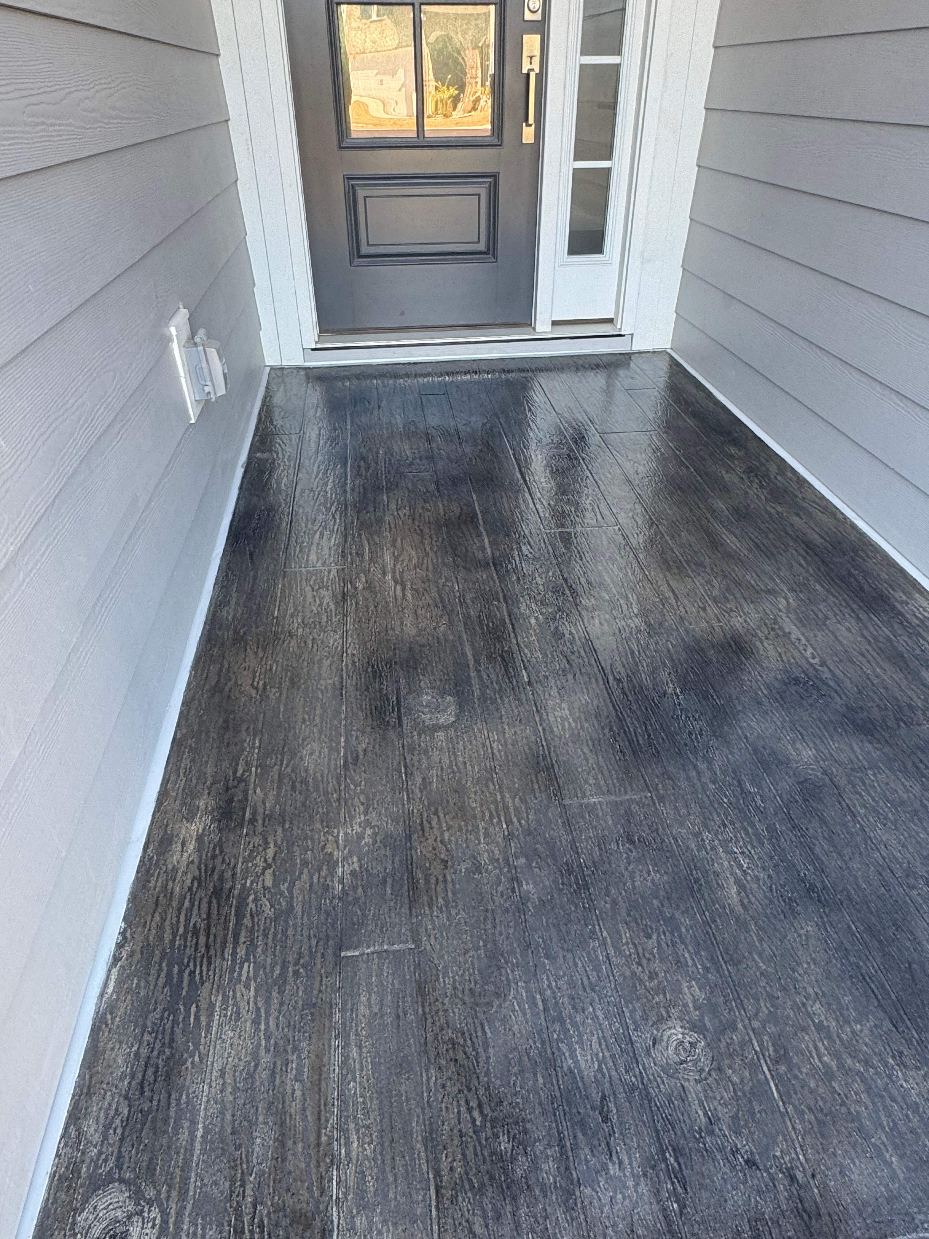 Custom Patio Overlay patios, Custom Flake Garage and Basement by Endure Concrete Coatings