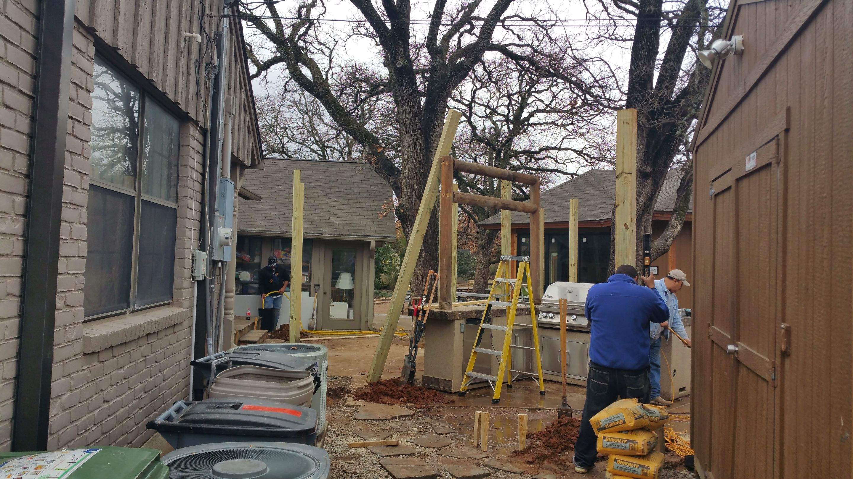 Covered Walkway Patio for a Private School by First United Roofing & Construction