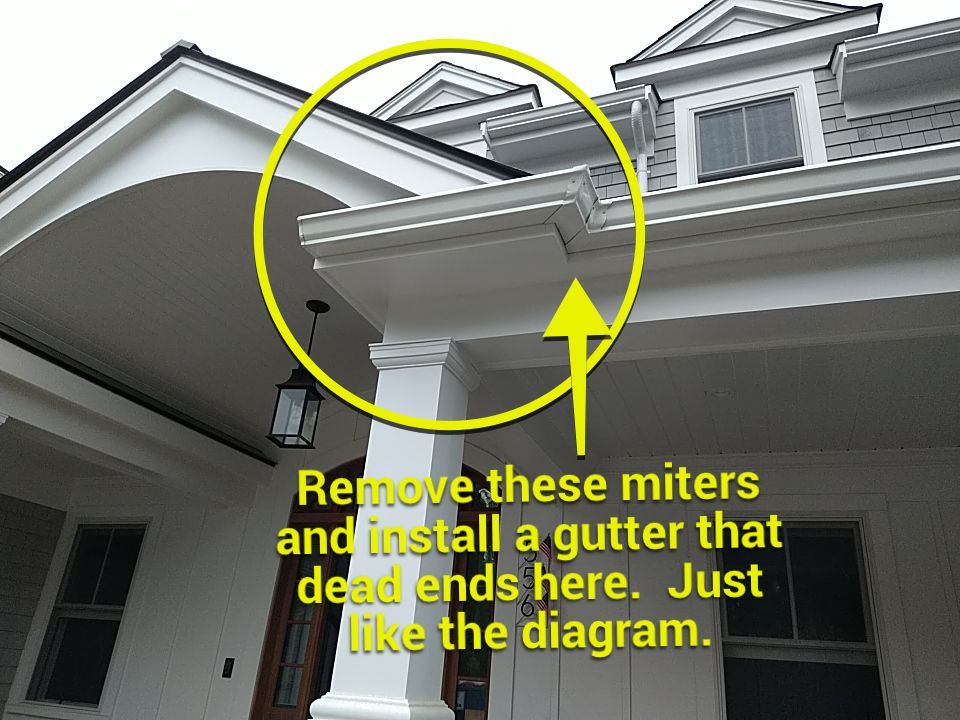K-Style Gutter Installation with Round Downspouts in Marshfield, MA by Gutter Pro Enterprises