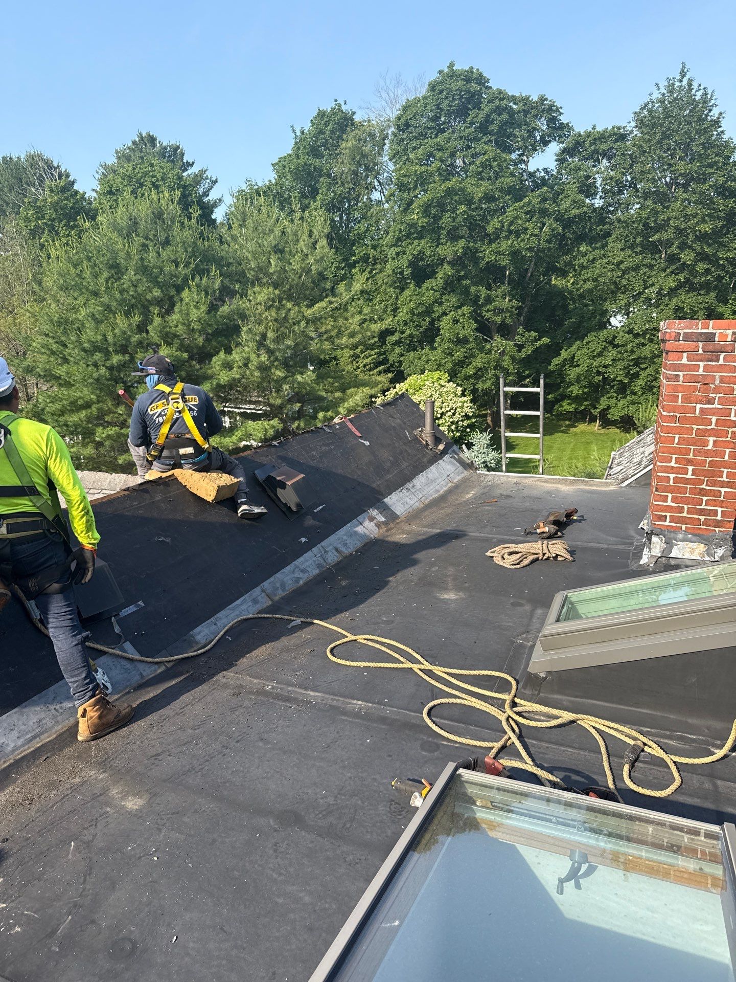 Full Roof Replacement & EPDM Restoration – North Andover, MA by Mighty Dog Roofing of Greater Middlesex County