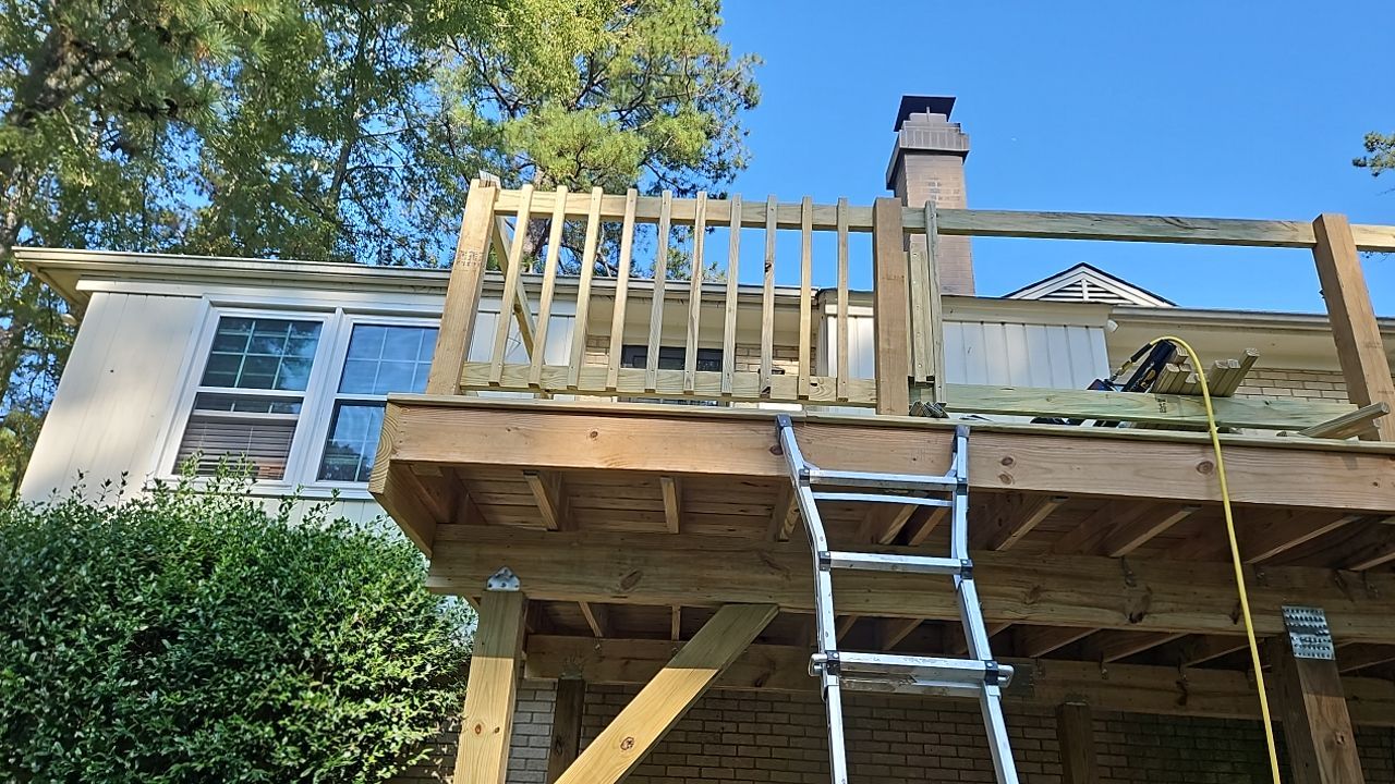 Split Rail Trail - Deck Installation  by Pillar and Pine
