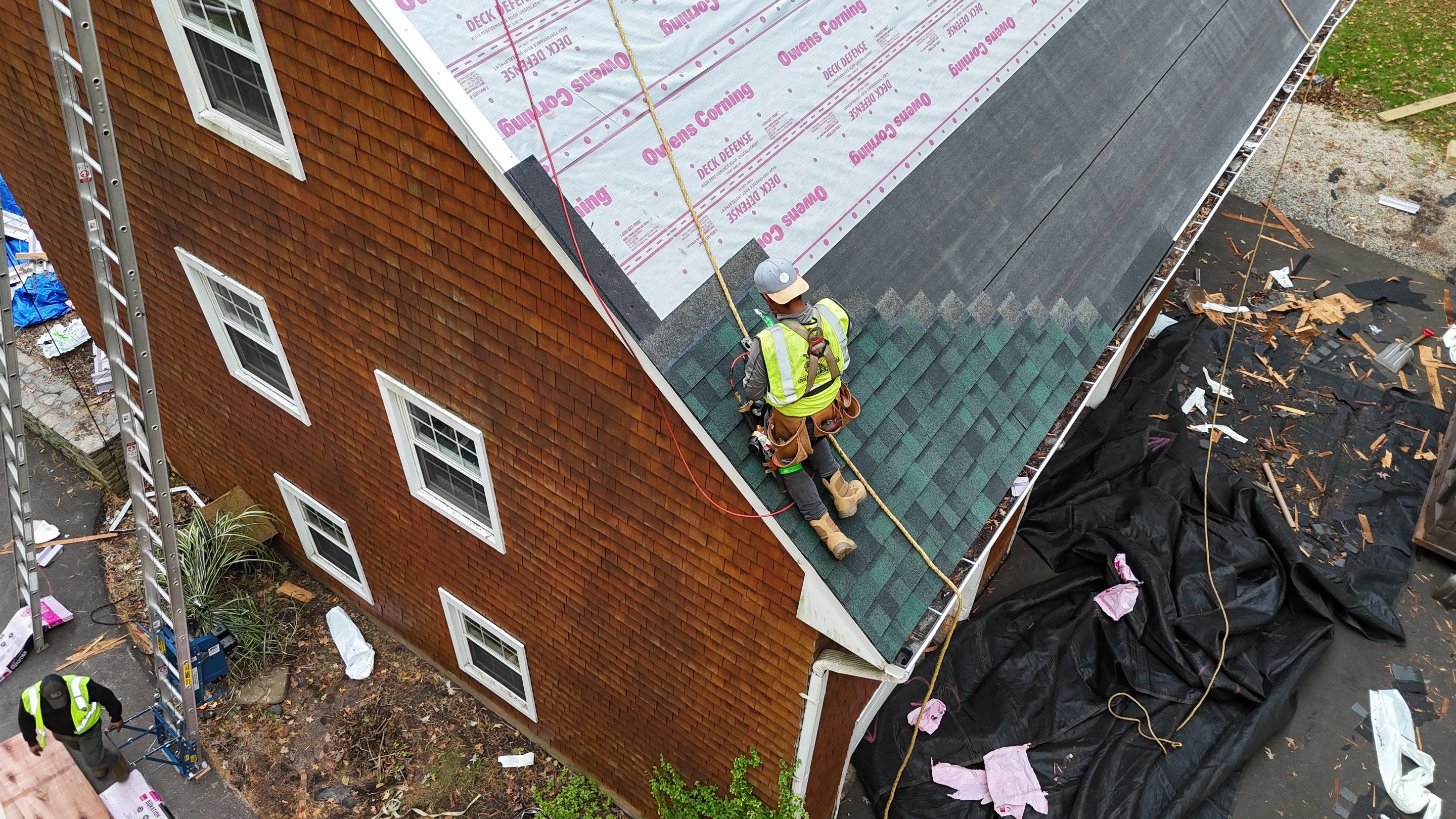Owens Corning Duration : Chateau Green with Copper Accents in Avon, CT by Golden Shield Roofing