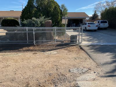 Fence Installation using chain -link
