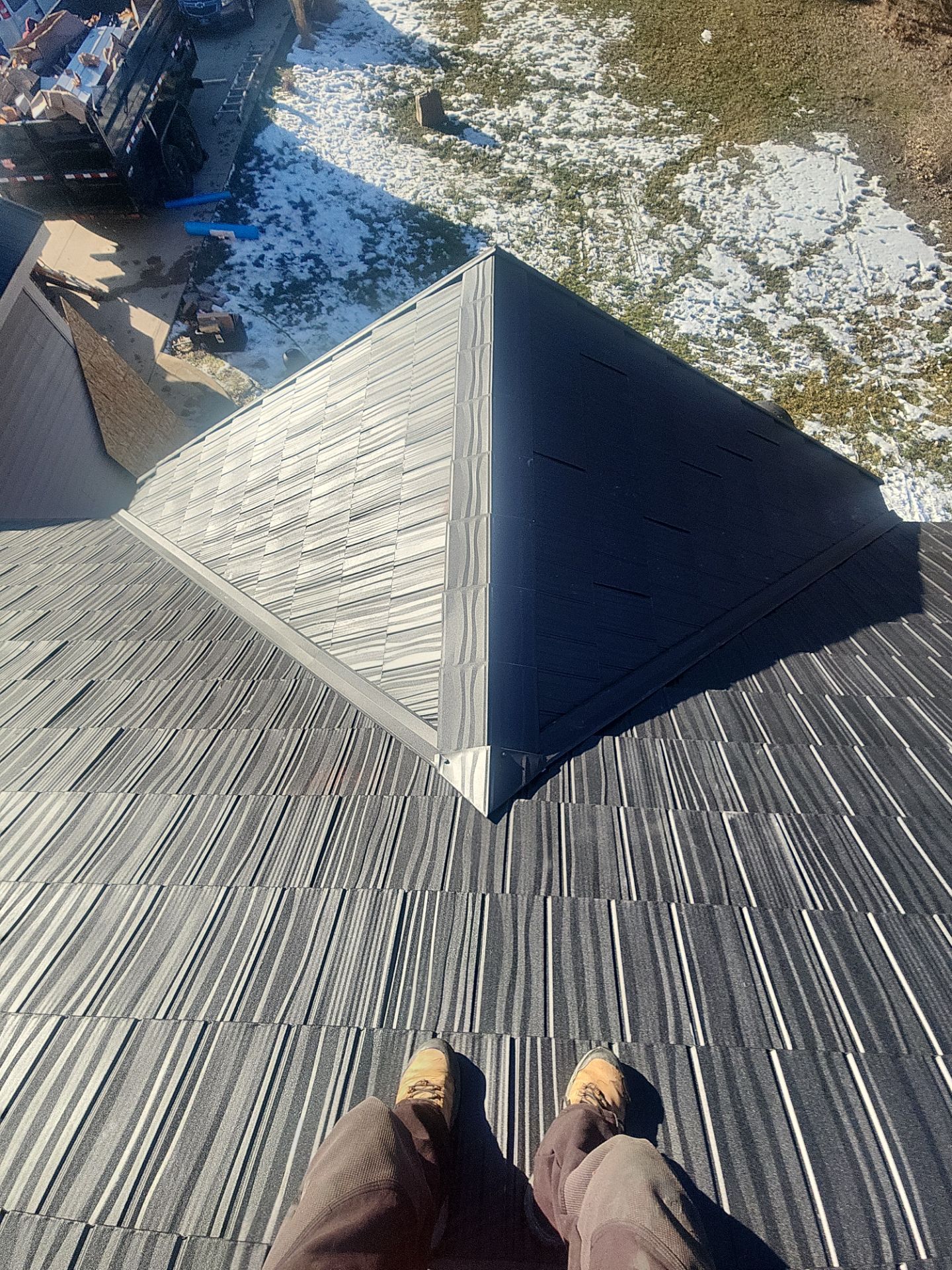 Metal Shake Shingle Roof and Gutter Installation in Angola, Indiana by 4Ever Metal Roofing