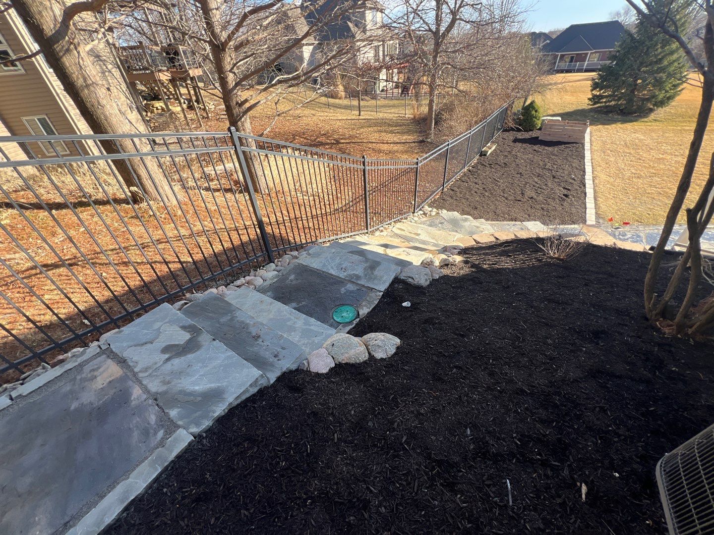 Updated Stone Stepper Path by New Horizon Landscapes