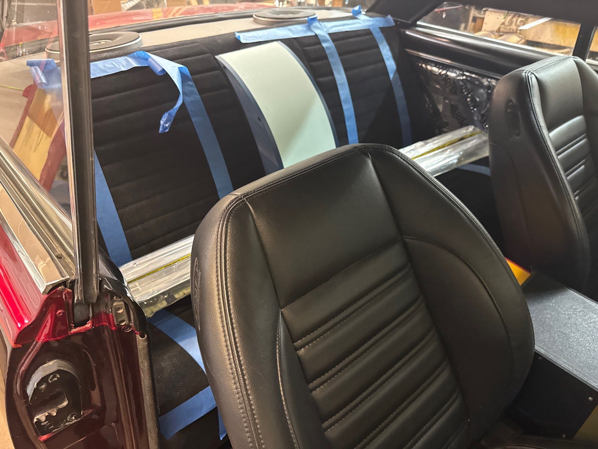 1963 Nova SS Custom Leather Interior  by Rocky Mountain Upholstery Co