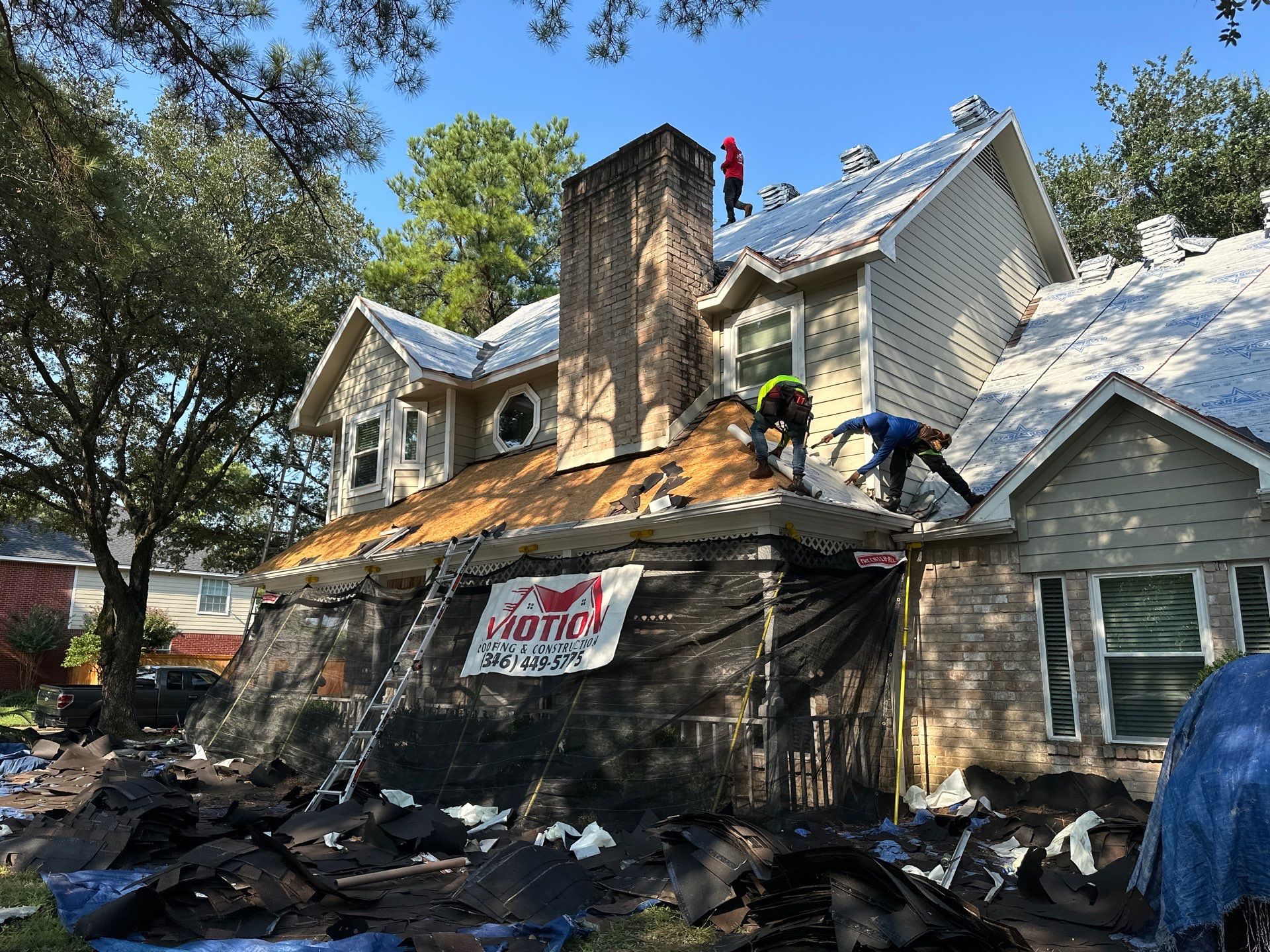 Project in Houston by Motion Roofing