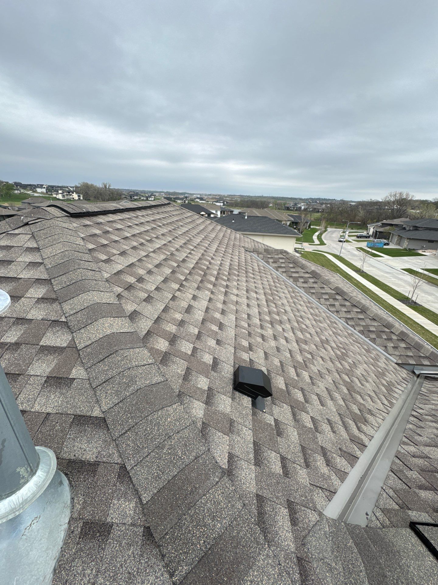 Residential Roof Restoration and Interior Ceiling Leak Repair in Omaha by Crows Roofing LLC