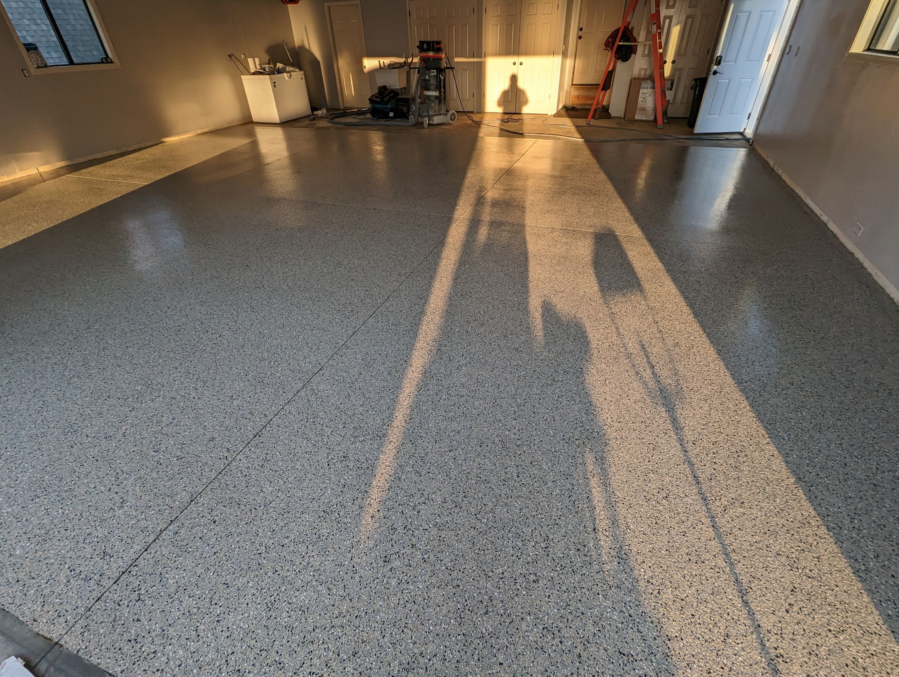 Garage using Mediterranean by Select Painting, Coatings & Garage Cabinets