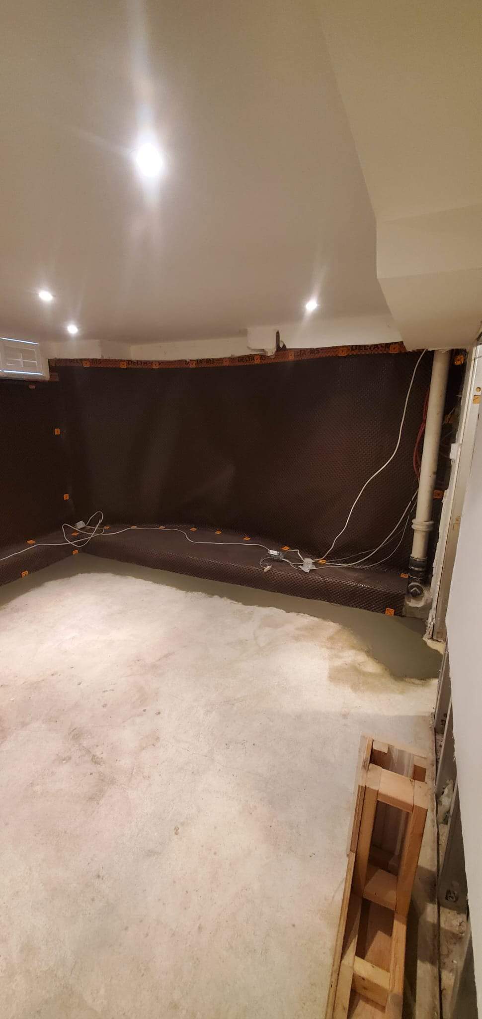 Interior waterproofing Project in Toronto, ON by Canada Waterproofers Inc