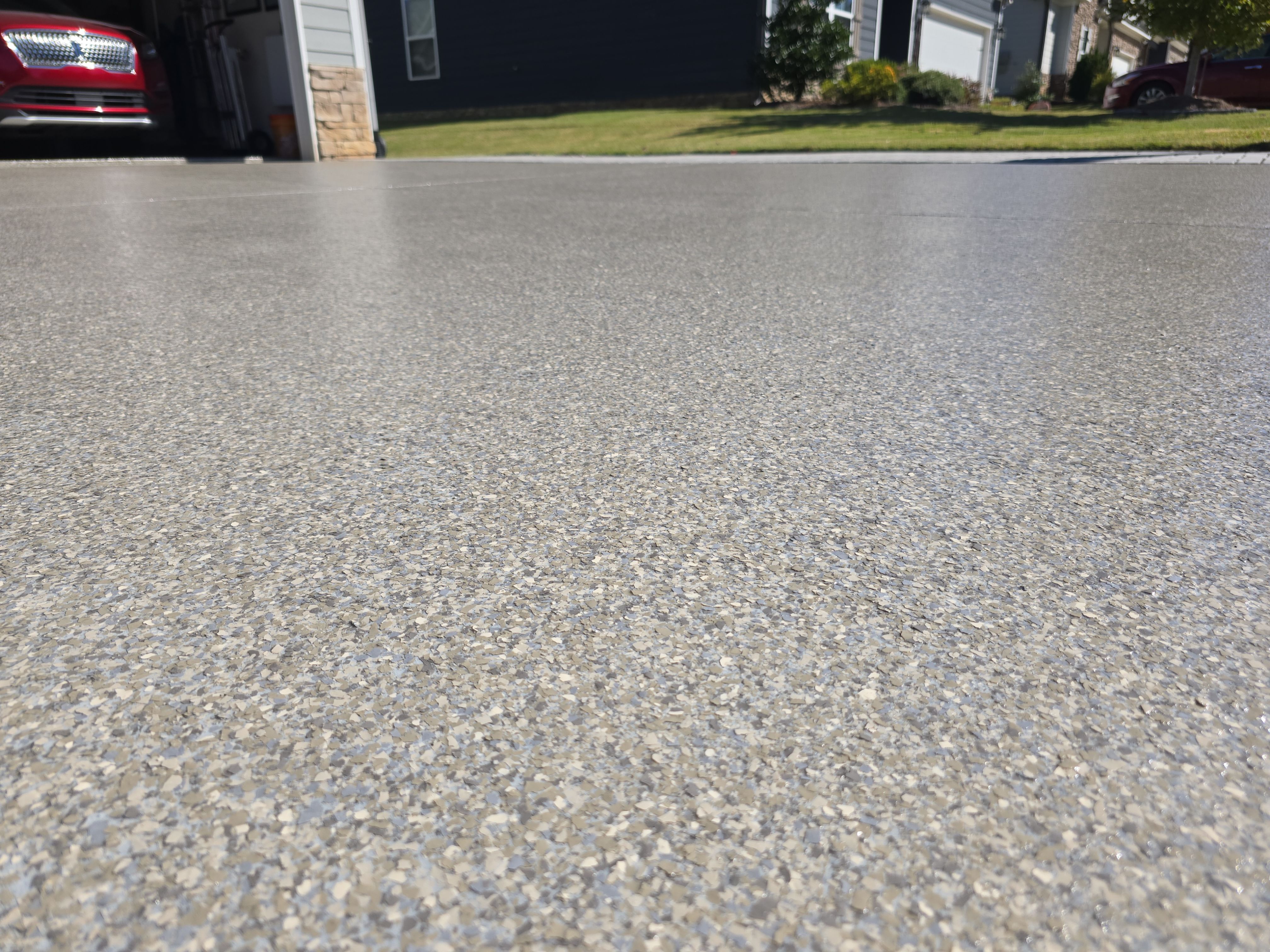 Garage and Driveway using Trail Mix Match by Elite Floor Solutions