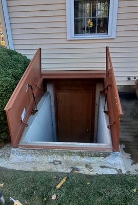 Basement Remodel using Bilco Basement Door