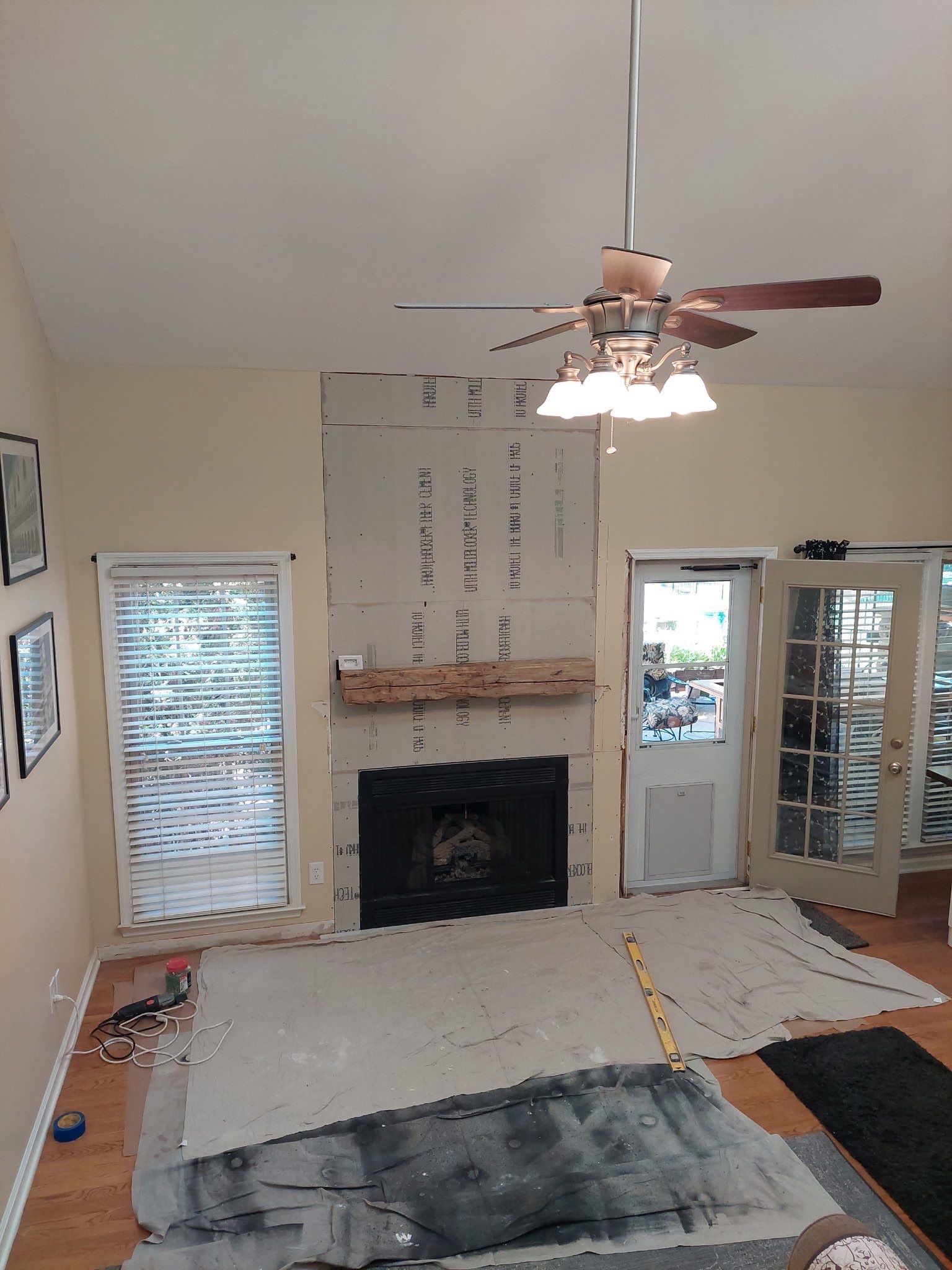 Natural Stone Fireplace by Footprints Floors of Nashville