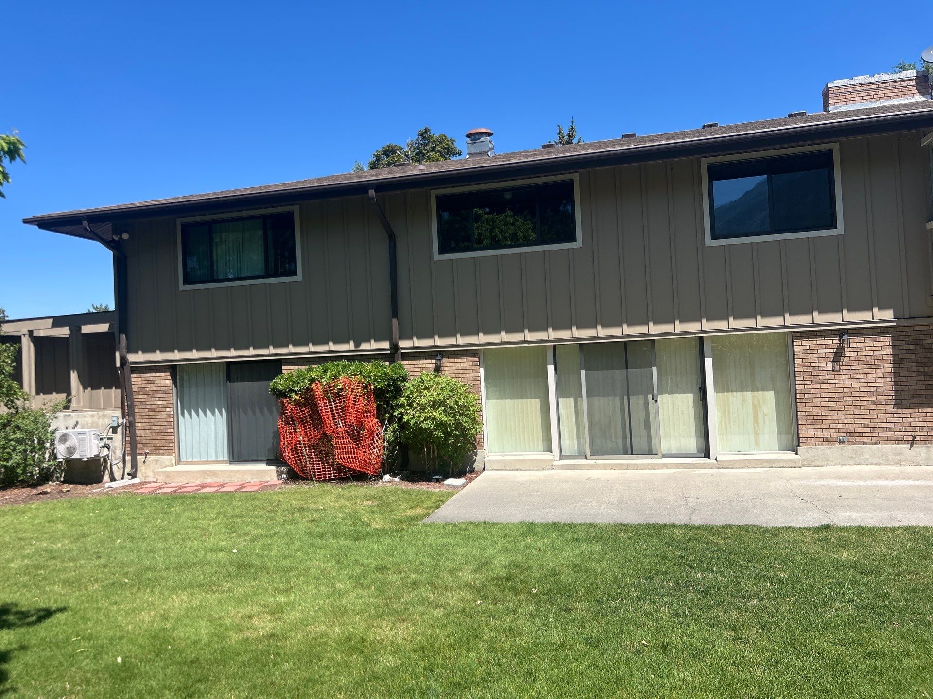 Complete Hardie Colorplus Board and Batten replacement with Custom Soffit Transformation in Sandy by Ideal Siding Utah