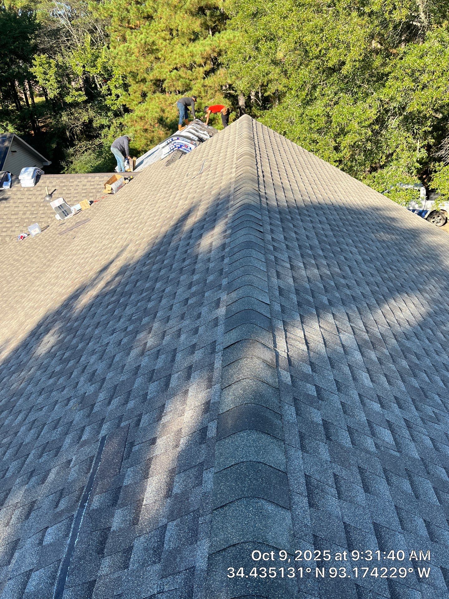 Full Residential Roof Replacement with GAF Timberline HDZ Shingles in Hot Springs by Temple Roofing and Exteriors