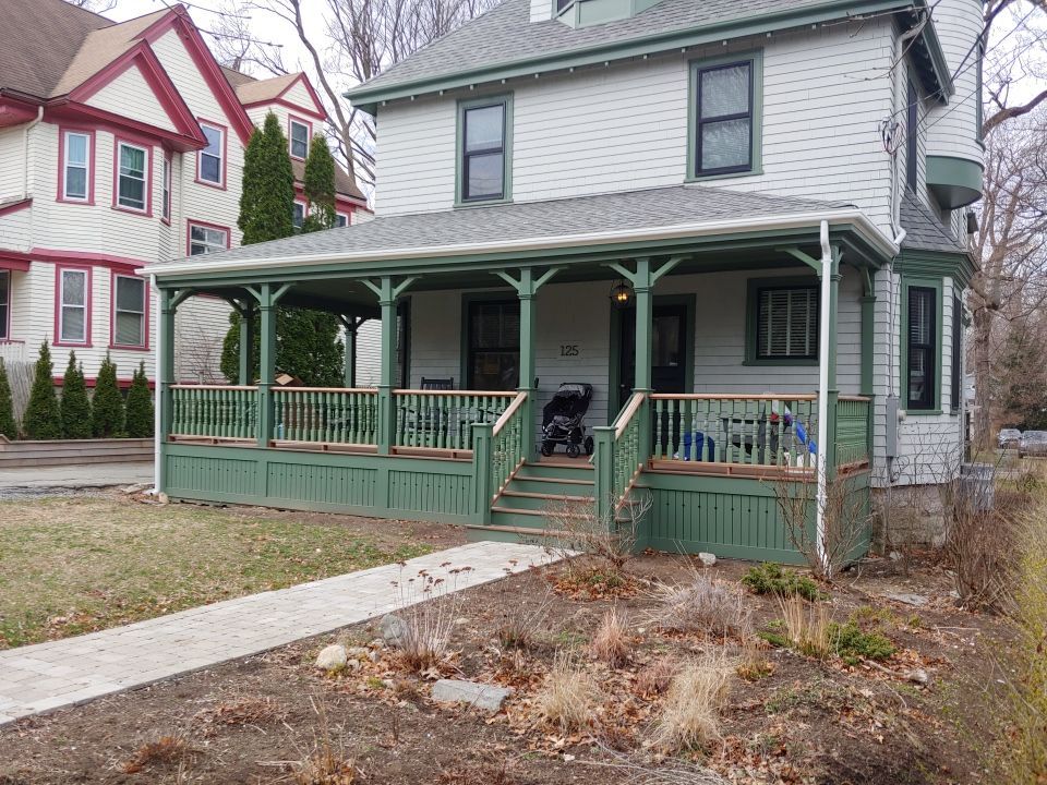 Gutter Installation using 4x5 FiberGlass Gutter with Moulding in Newton, MA by Gutter Pro Enterprises
