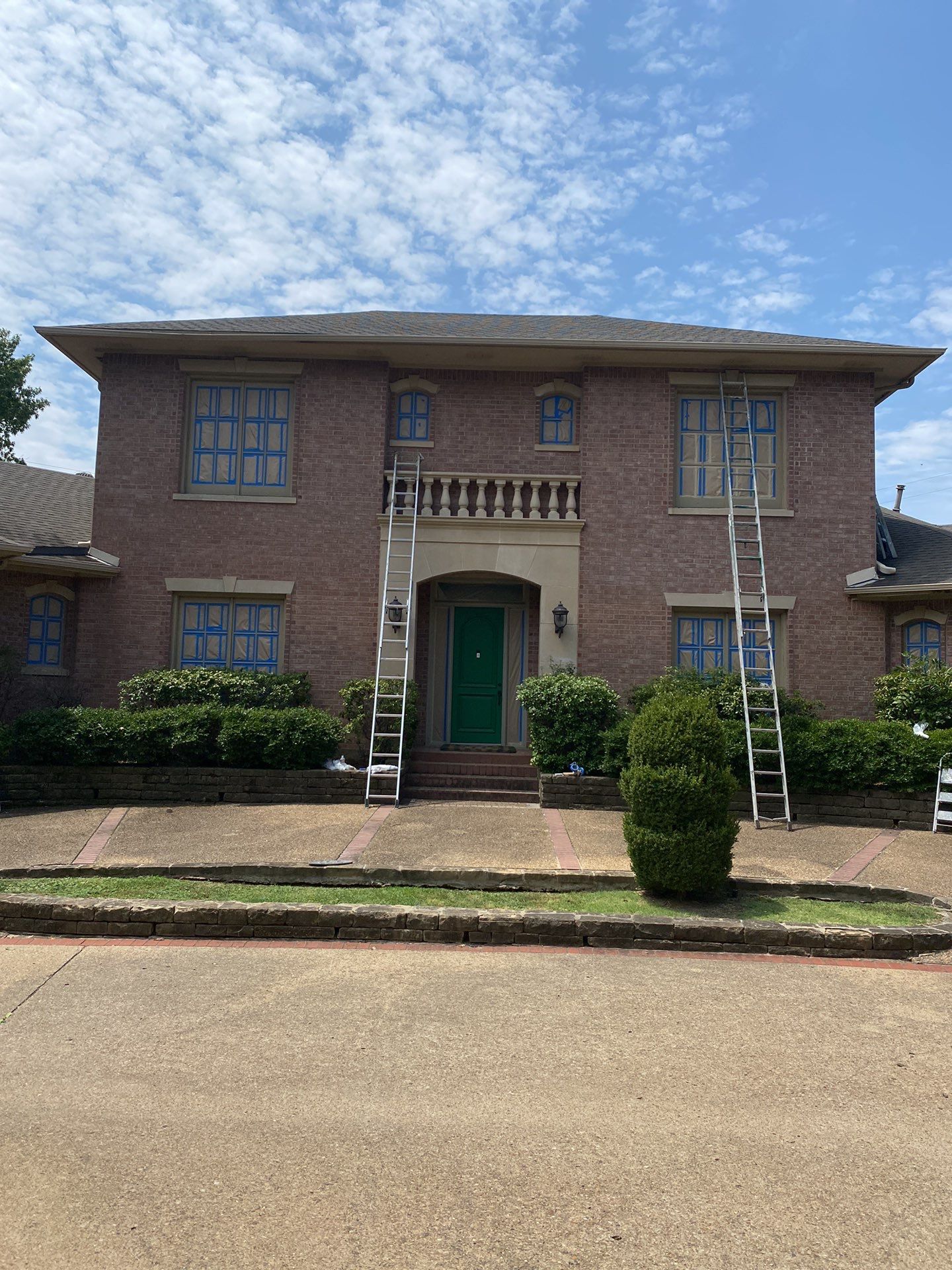 Exterior Brick Painting using Romabio by Nomad Painting