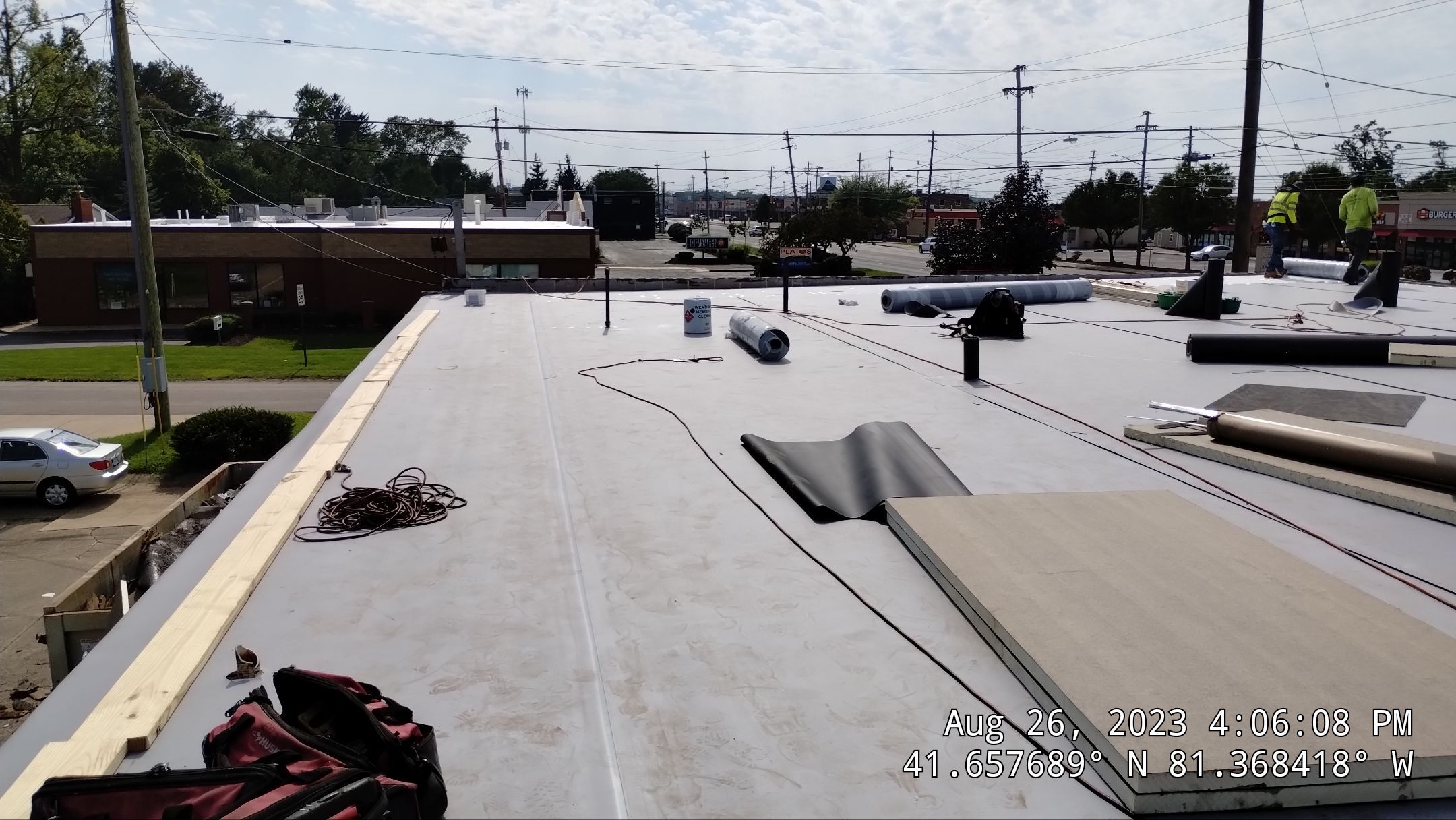 Flat Roof Install Mentor Ohio by Gold Star Roofing LLC 