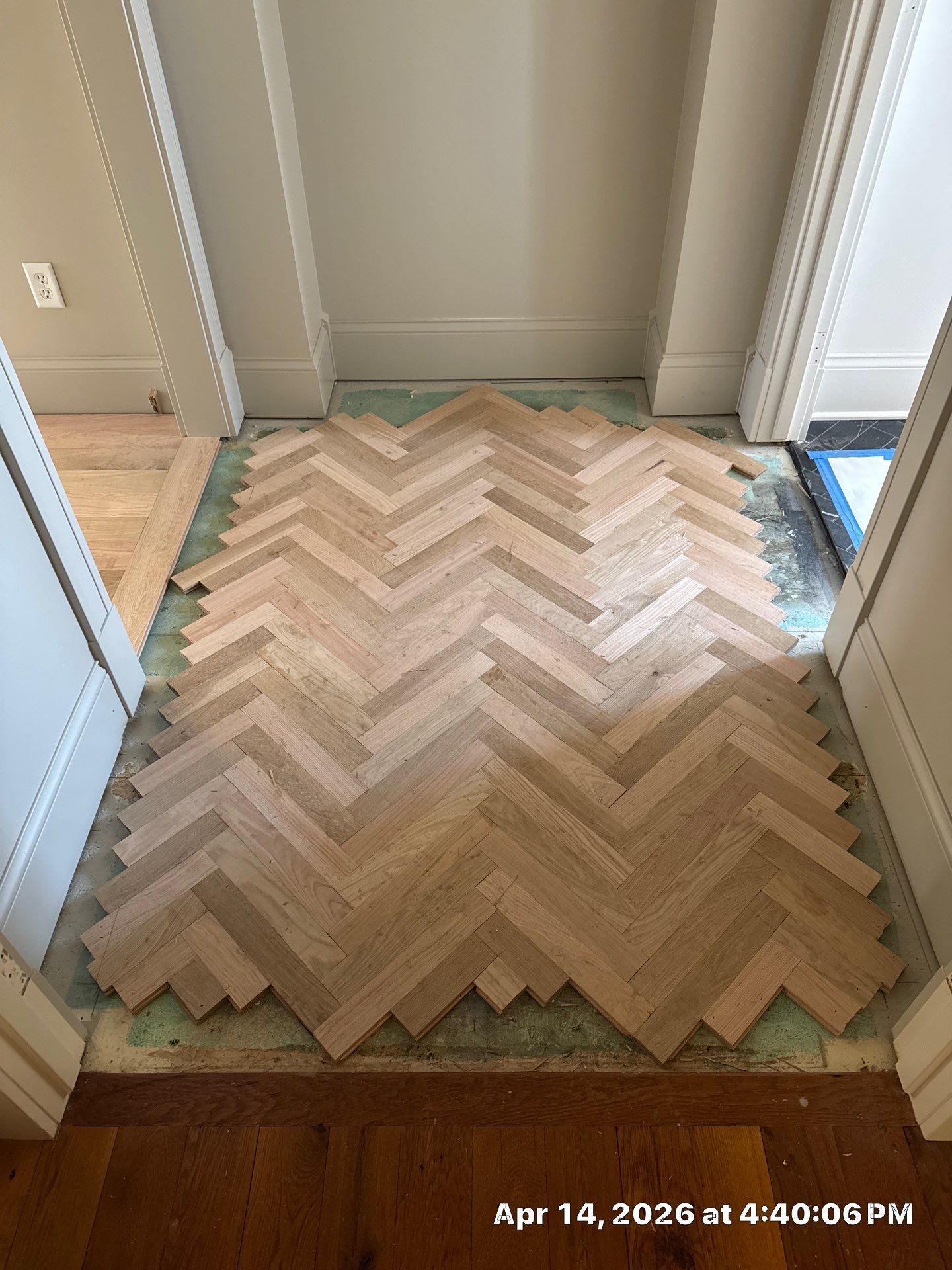 Sand and Finish, Herringbone Feature! by RTBaldwin Hardwood Floors