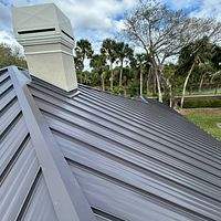 24ga 1.5" Mechanical Seam Dark Bronze by Total Roofing System The Metal Roof Experts
