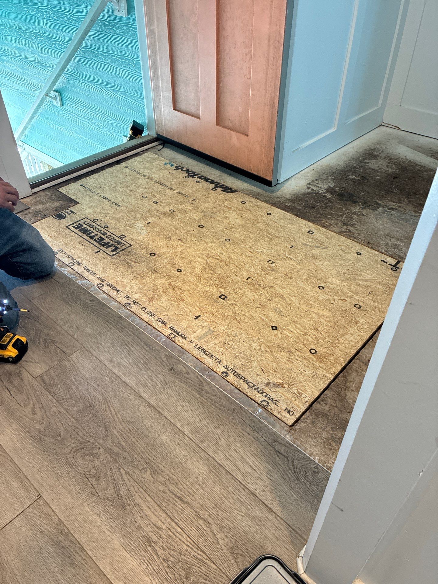 Entryway Flooring Replacement and Subfloor Repair in Oak Island, NC by RGR Construction and Roofing, LLC