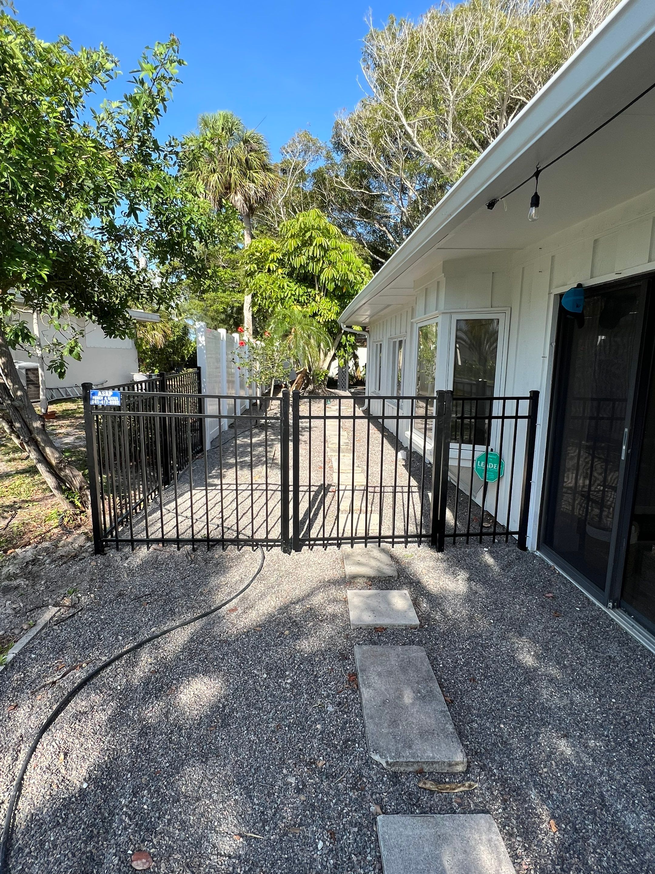 Sarasota, FL 4ft. Tall Black 3-Rail Aluminum Fence by Asap fence and gates, LLC