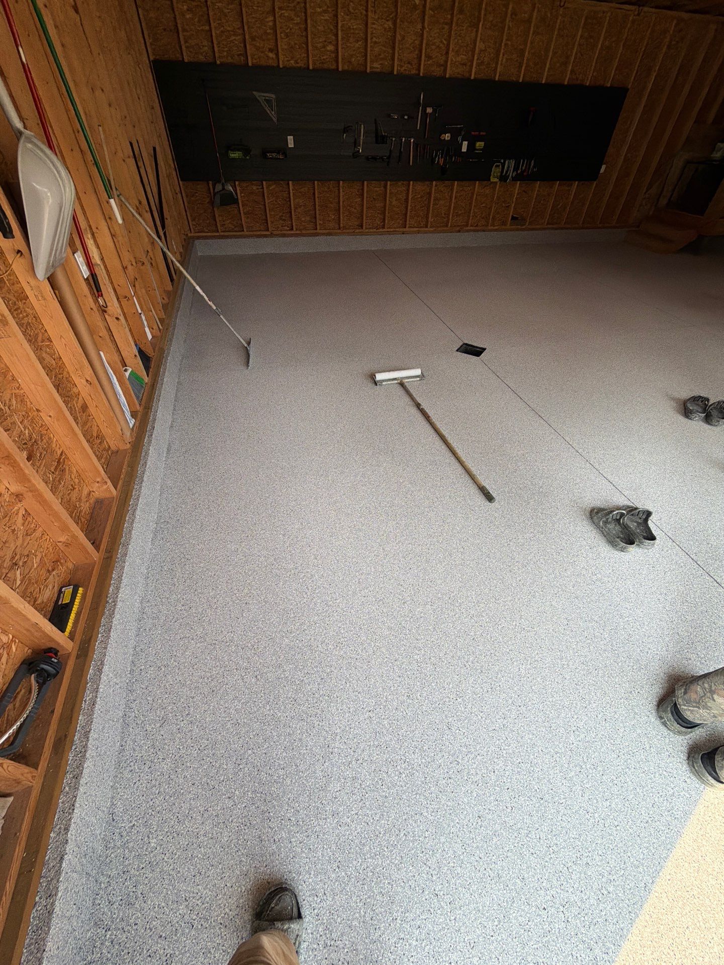 Custom Epoxy Flake Garage Floor Installation in Norton Shores by Gordon Painting
