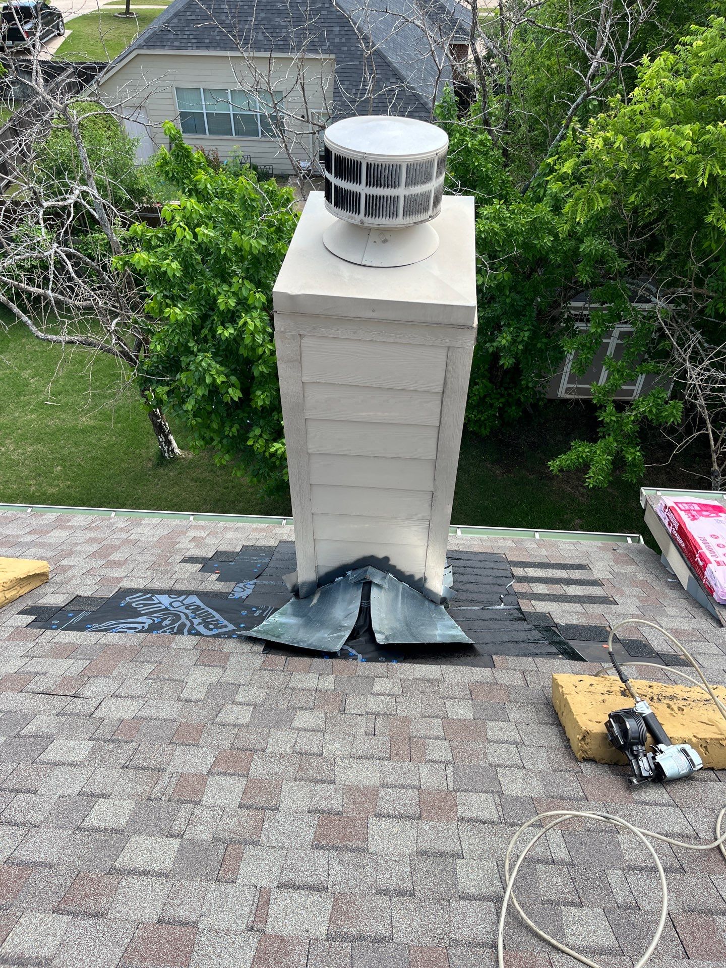 Leak Repair (around chimney) by Berry Good Roofing 
